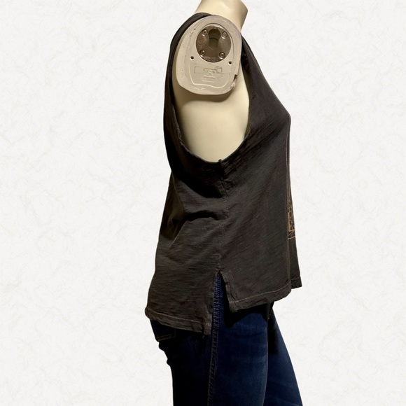 Roxy Live & Dream Graphic Muscle Tank High Low Hem Size M - Picture 4 of 7